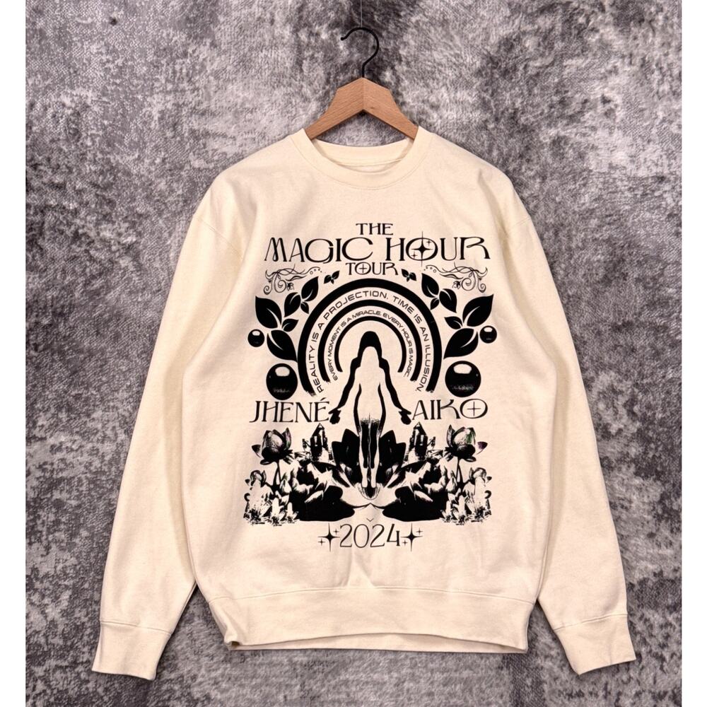 Official Jhene Aiko Sweatshirt Medium Womens The Magic Hour Tour Crewneck 2024